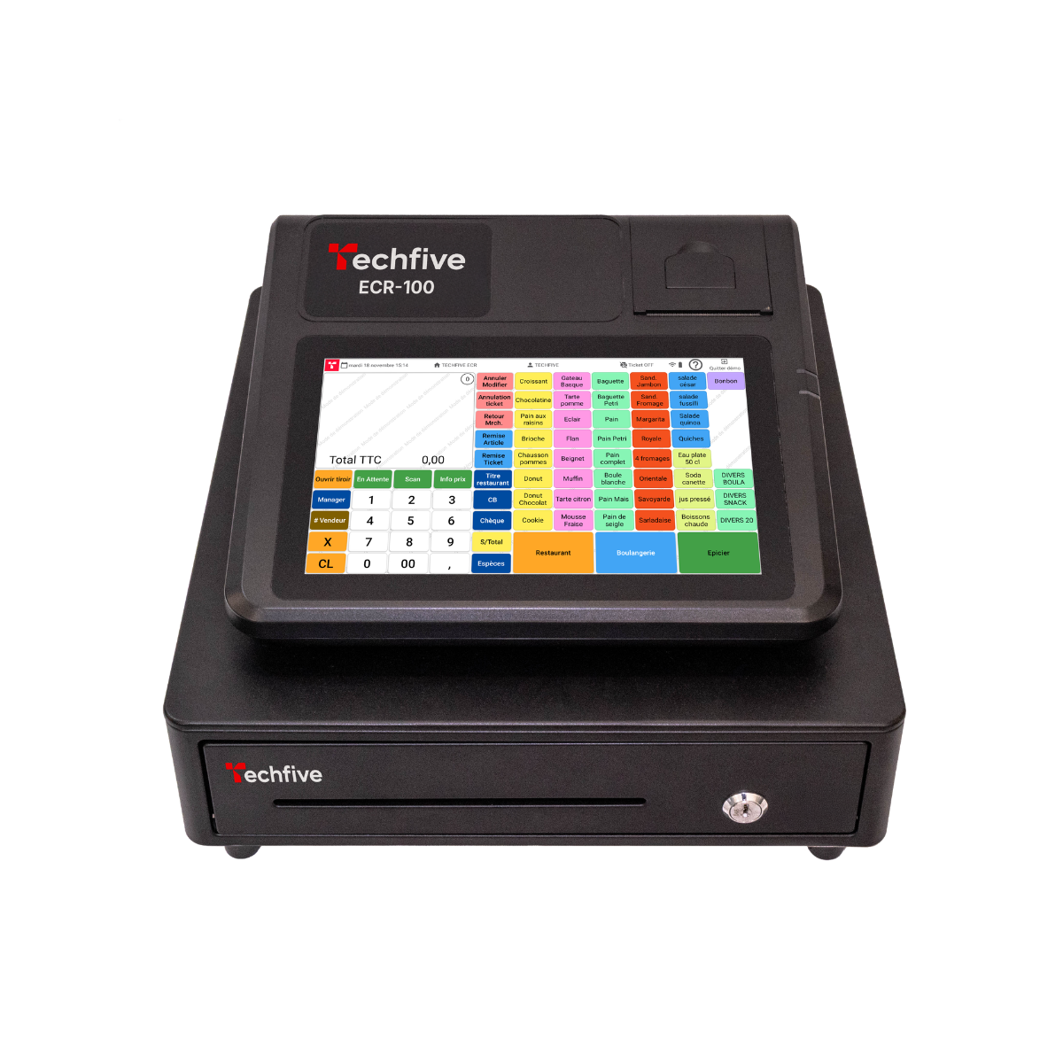 Caisse enregistreuse comptoir ECR-100 | Techfive