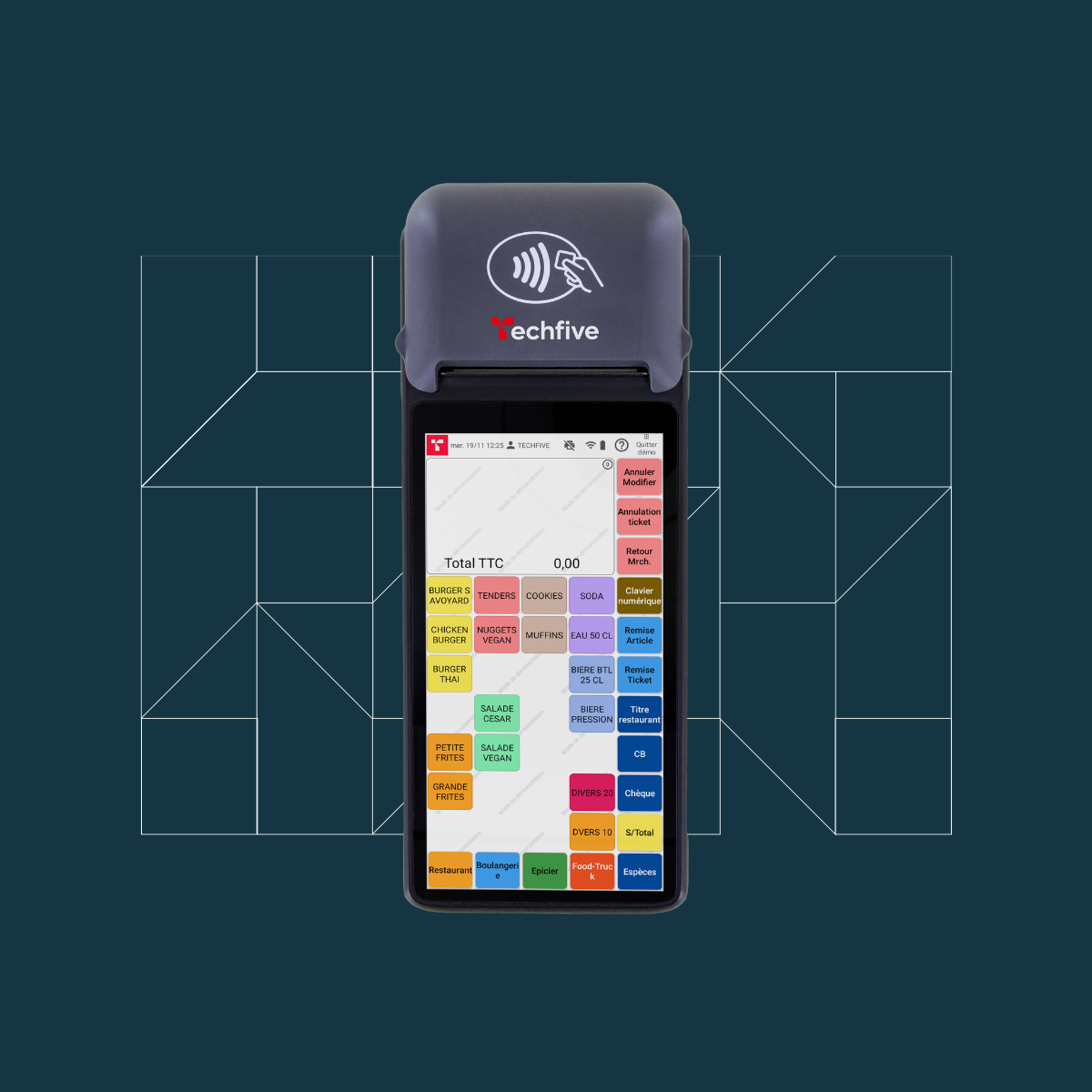 Caisse enregistreuse portable ECR-76 | Techfive