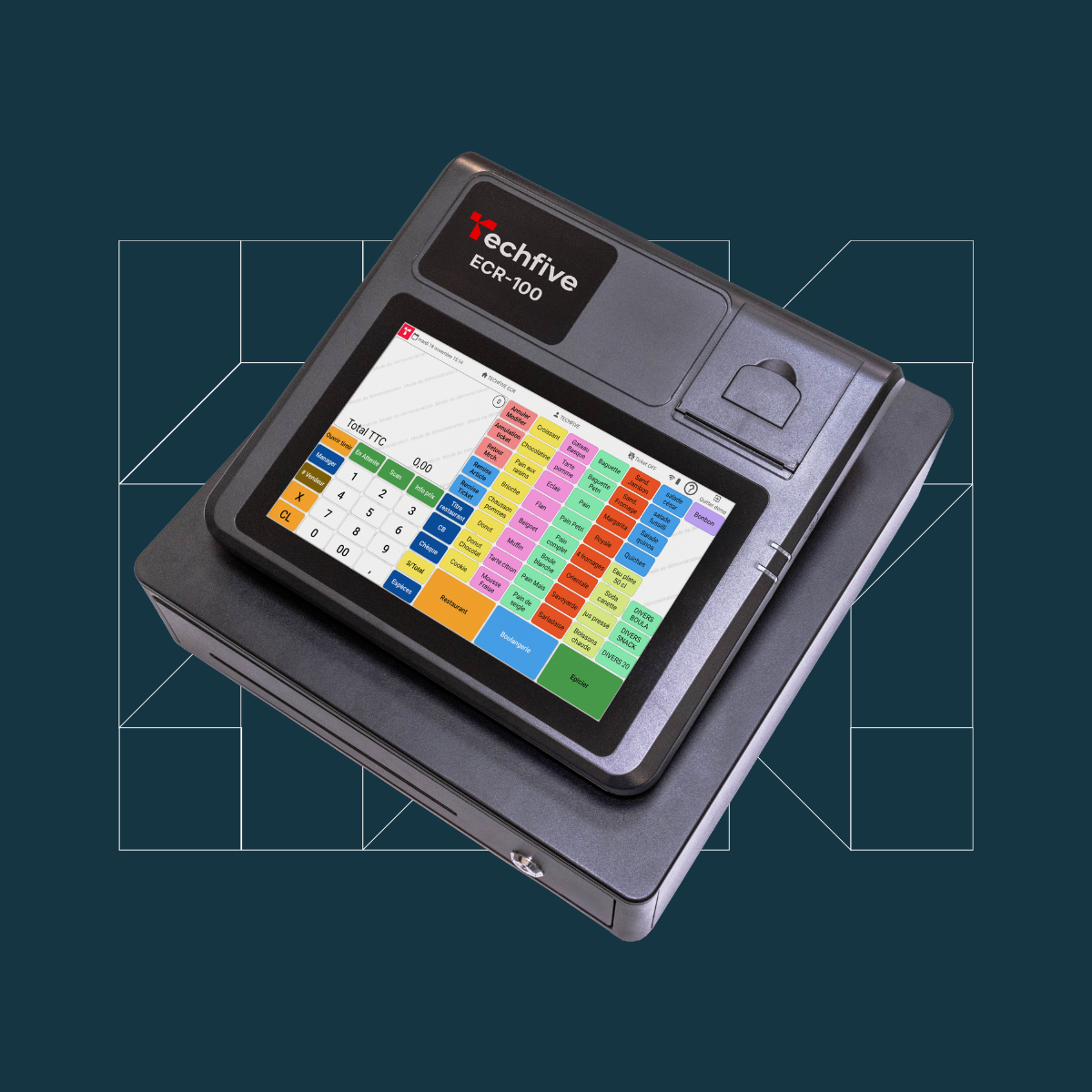 Caisse enregistreuse comptoir ECR-100 | Techfive