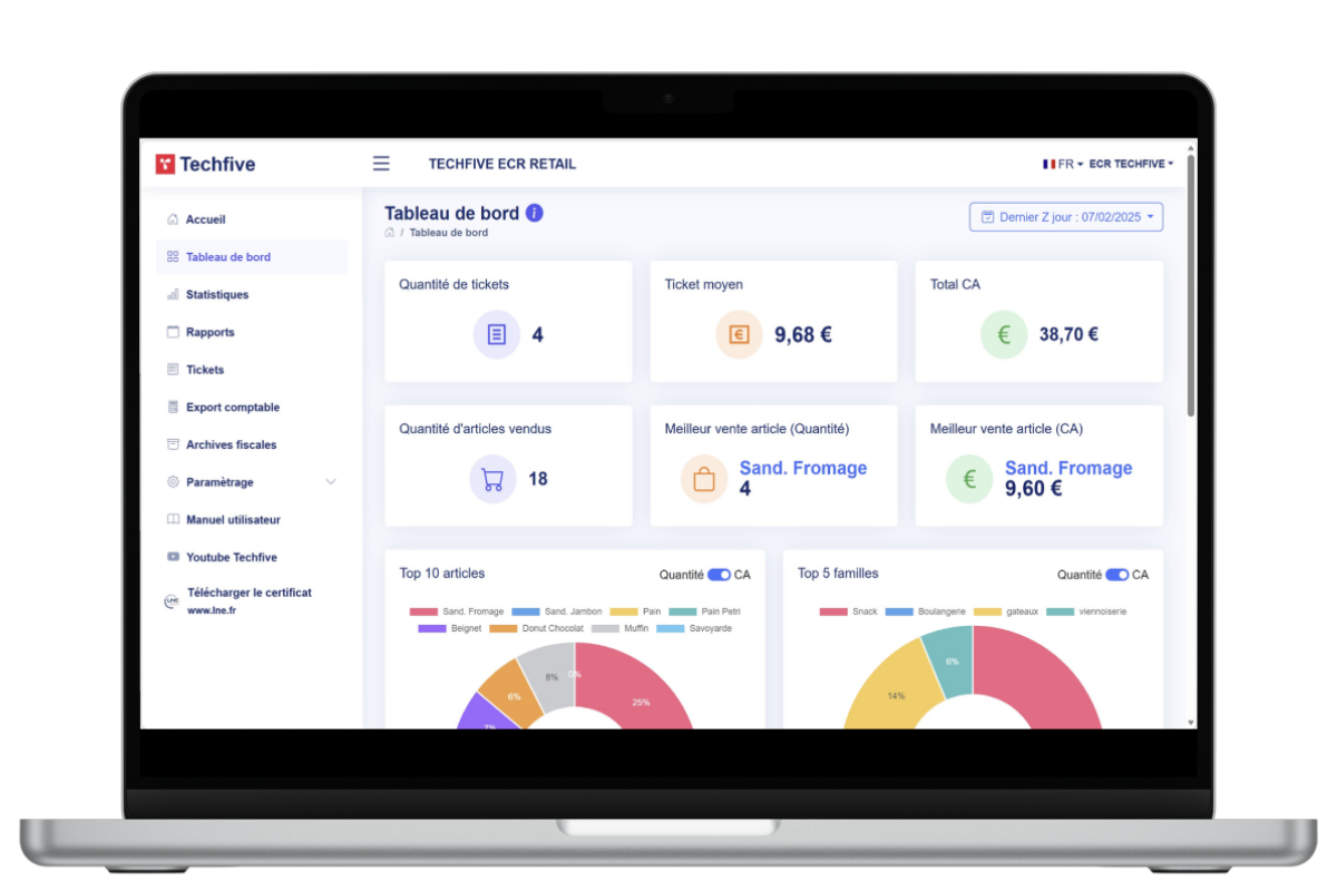 Techfive Logiciel de caisse certifié LNE | Techfive