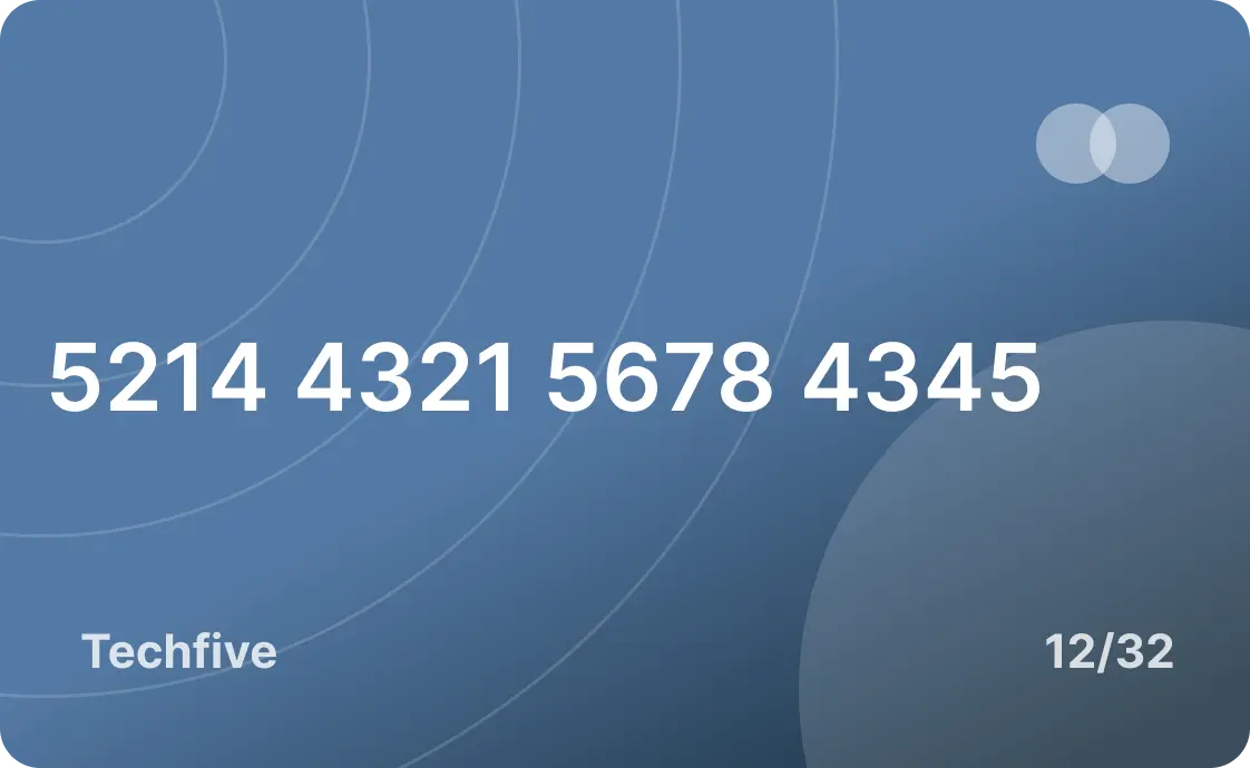 Carte bleu - moyens de paiement Techfive