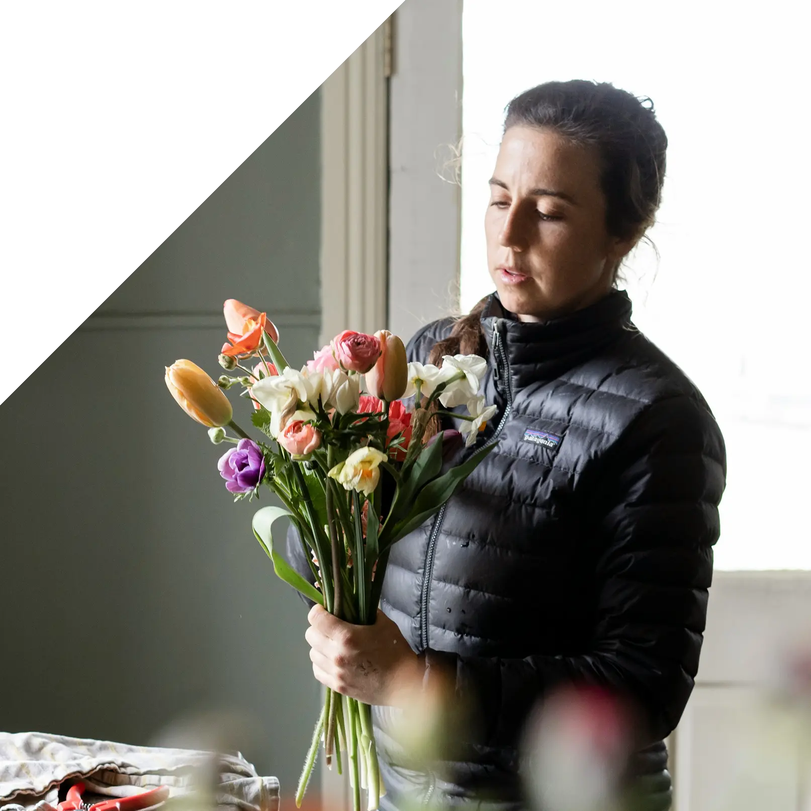 Fleuriste utilisant Techfive