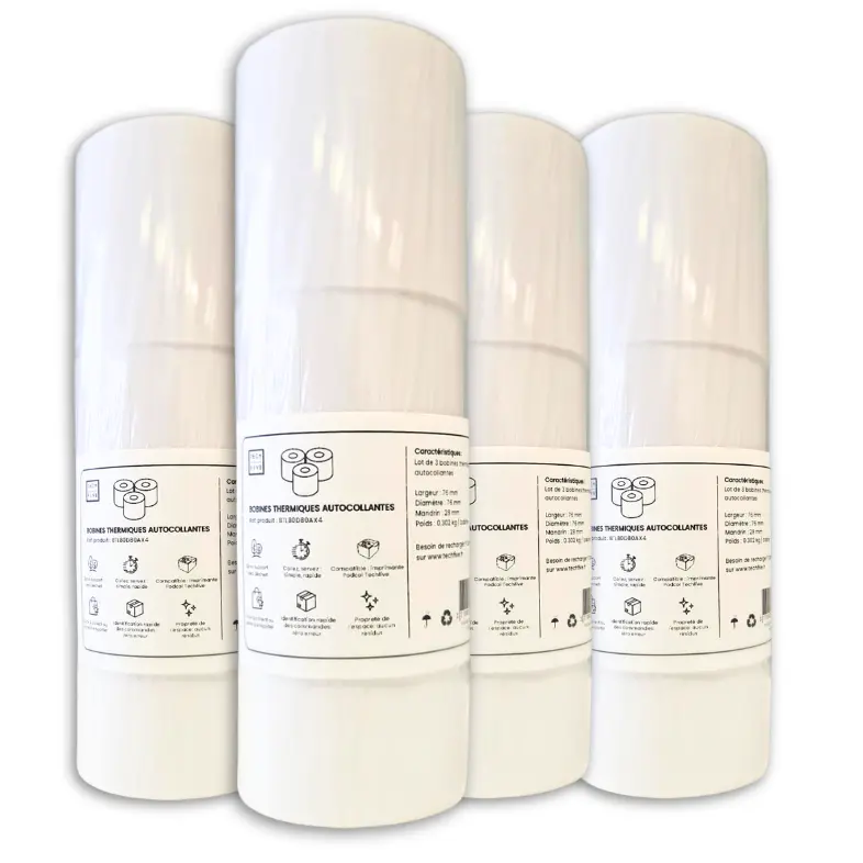 [BTL80D80AX12] Pack X12 Bobine Thermique Autocollante 80mm