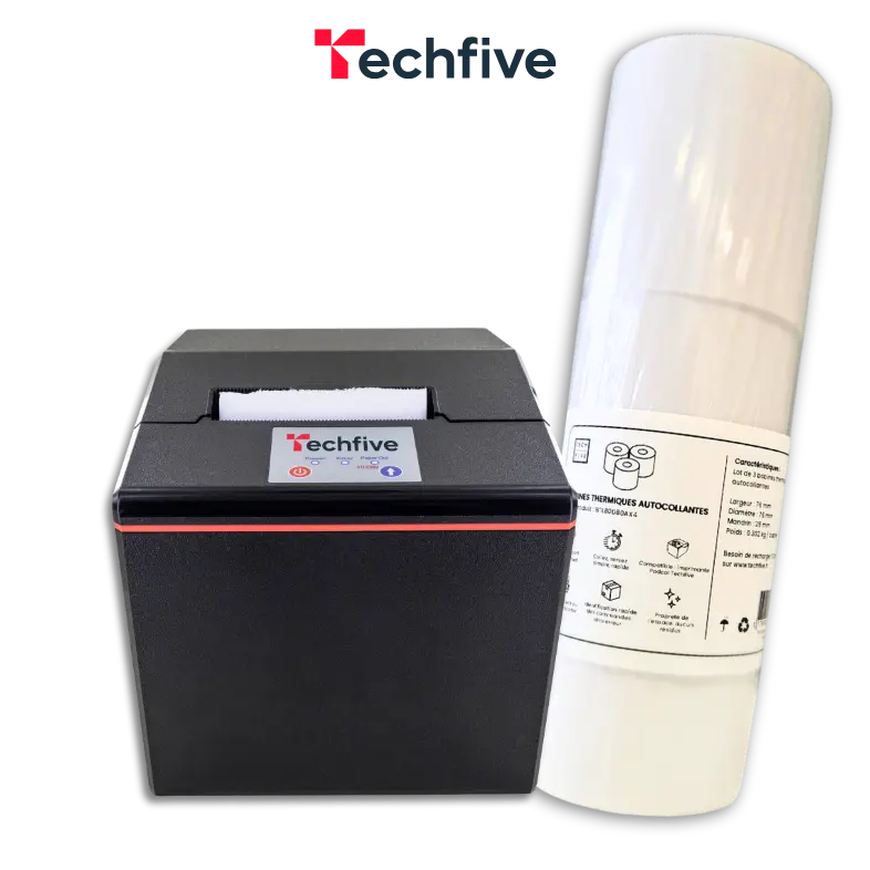 [AIT8N4++] Thermal Printer Self-adhesive + 3 label rolls